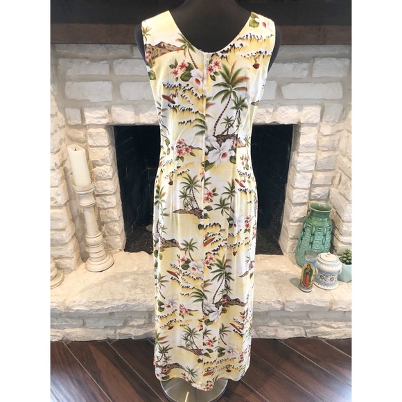 1990s Hawaiian Dress, Surfer Novelty Graphic Kitschy Print, SZ 10, Medium - Picture 5 of 8